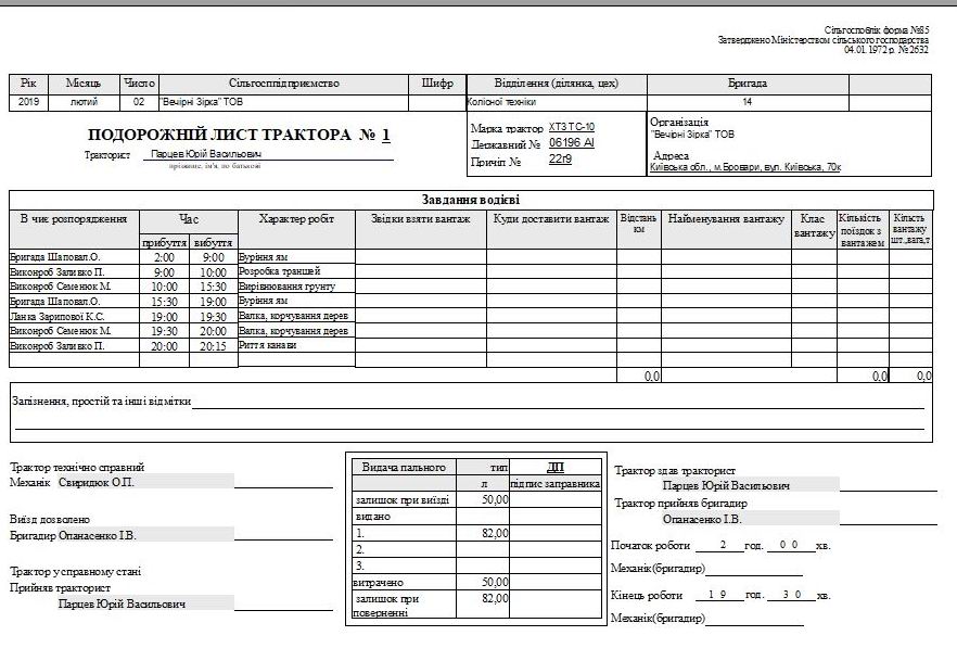 Компьютерная программа путевой лист легкового (форма №3) и грузового автомобиля (форма №2-ТН), трактора, агрегата, погрузчика форма №34(85)в одной базе данных учет топлива для техники программа облік палива для автомобіля техніки